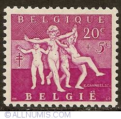 Image #1 of 20 + 5 Centimes 1955 - Fight against tuberculosis