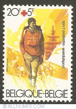 Image #1 of 20 + 5 Francs 1983 - Red Cross - Hiking