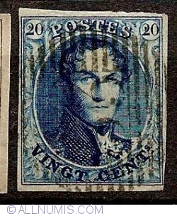 20 Centimes 1850 - King Leopold I