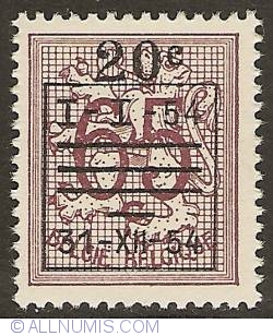 20 Centimes 1954 - overprint on 65 Centimes
