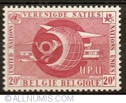 Image #1 of 20 Francs 1958 - UNO - World Post Union