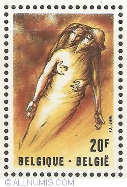 Image #1 of 20 Francs 1981 - 25th Anniversary of Mine Disaster in Bois du Cazier, Marcinelle - Ben Genaux - Pieta