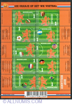 Image #1 of 10 x 1° 2014 - Dutch Team at World Cup Soccer