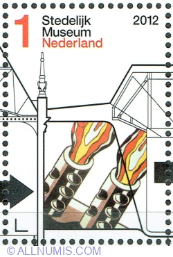 1° 2012 - Roy Lichtenstein, Când am deschis focul (detaliu), 1964
