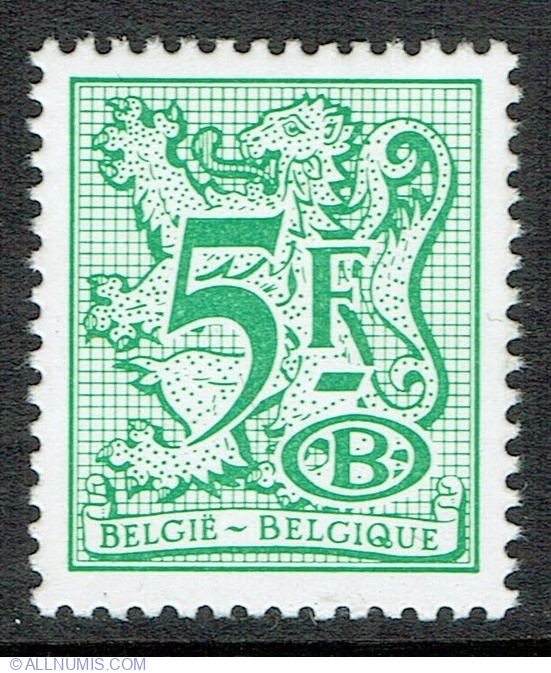 5 Francs 1980 - Heraldic Lion, Coat of Arms - Circulation stamps ...