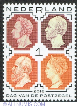 1° 2016 - Stamp Day - King Willem I-II-III and Queen Wilhelmina