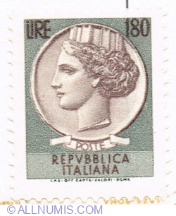 180 Lire 1971 - Coin of Syracuse