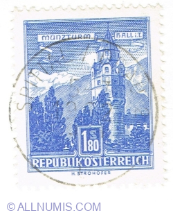 Image #1 of 1.80 Schilling 1960 - Mint Tower, Hall (Tyrol)