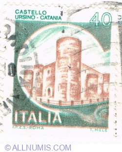 Image #1 of 40 Lire 1980 - Castle Ursino in Catania