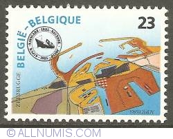 23 Francs 1985 - Harbour of Zeebrugge