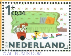 Image #1 of 1° + 0.34 Euro 2015 - Children Stamps