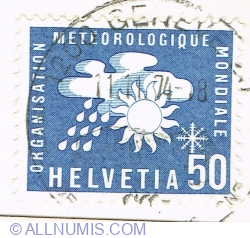 50 Centimes 1960 - World Meteorological Organization
