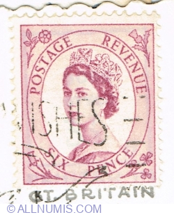 Image #1 of 6 Pence 1954 - Elieabeth II
