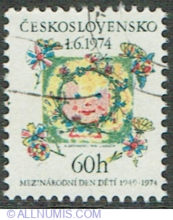 60 Haler 1974 - 25th International Children's Day