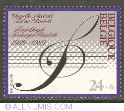 Image #1 of 24 + 6 Francs 1989 - Music Chapel Queen Elisabeth