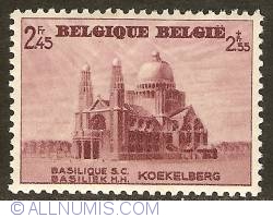 2,45 + 2,55 Francs 1938 - National Basilica of the Sacred Heart