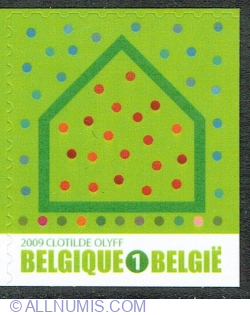 "1" 2009 - Green Stamp - Isolation
