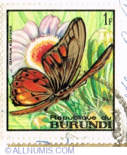1 Franc 1968 - Acraea Swordtail (Graphium ridleyanus)