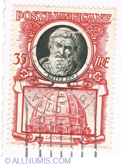 Image #1 of 35 Lire 1953 - Sixtus V and cupola