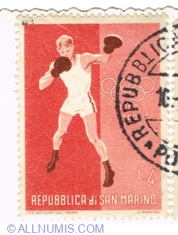4 Lire 1960 - Olympic Games - Rome - Boxing