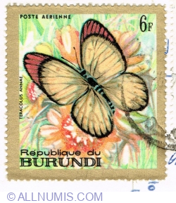 6 Francs 1968 - Scarlet Tip (Teracolus annae)