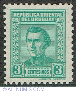 Image #1 of 3 Centesimos 1948 - General José Artigas (1764-1850)