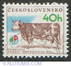 40 Haler 1976 - Berna-Hana Cow (Bos primigenius taurus)