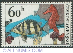 60 Haler 1975 - Finescale Tigerfish and Lined Seahorse