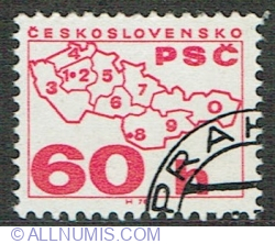 60 Haler 1976 - Map with the Post Code Regions