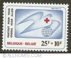 25 + 10 Francs 1981 - Red Cross