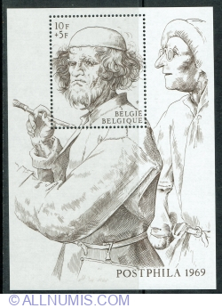10 + 5 Francs 1969 - Postphila - Pieter Brueghel the Elder