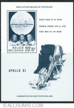 20 + 10 Franci 1969 - Primul om pe Luna