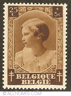 25 + 5 Centimes 1937 - Princess Joséphine-Charlotte