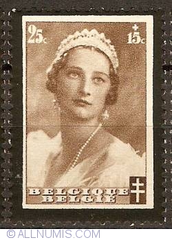 Image #1 of 25 + 15 Centimes 1935 - Death of Queen Astrid