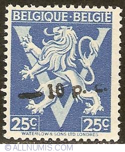 Image #1 of 25 Centimes 1946 BELGIQUE-BELGIE with overprint -10%
