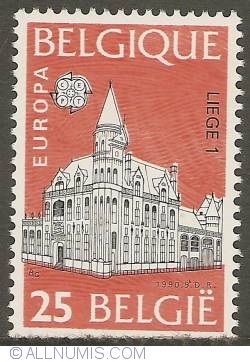 Image #1 of 25 Francs 1990 - Post Office Liège 1