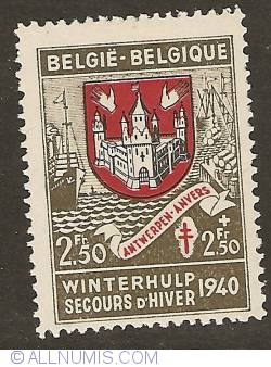 Image #1 of 2,50 + 2,50 Francs 1940 - Antwerpen
