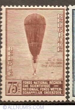75 Centimes 1932 - Balloon Piccard