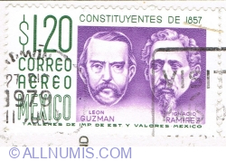 1.20 Pesos 1967 - León Guzmán & Ignacio Ramírez