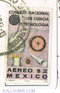 2 Pesos 1972 - National Council for Science and Technology