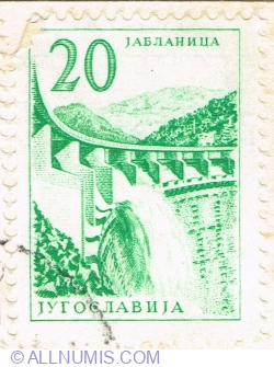 Image #1 of 20 Dinar 1965 - Hydroelectric plant in Jablanica
