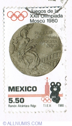 Image #1 of 5.50 Pesos 1980 -  Summer Olympic Games 1980 - Moscow