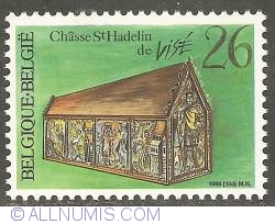Image #1 of 26 Francs 1988 - Box Reliquary (Chasse) of St. Hadelin