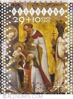 Image #1 of 29 + 10 Eurocent 2005 - December Stamp - Adoration by the Wise Men