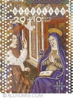 Image #1 of 29 + 10 Eurocent 2005 - December Stamp - Birth Announcement