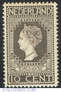 10 Centi 1913 - Regina Wilhelmina