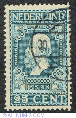 25 Cents 1913 - King William III
