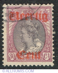 40 Cents 1919 - Queen Wilhelmina (overprint)