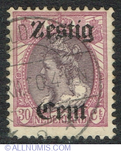60 Cents 1919 - Queen Wilhelmina (Overprint)