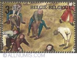 3 + 1 Francs  1967 - Pieter Breughel the Elder - Children's Plays - detail